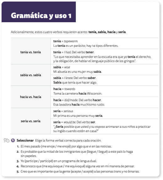 Gramatica y uso 1
